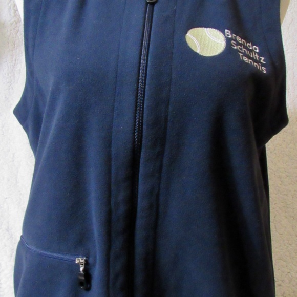 Bette & Court Blue Brenda Shcultz Womens Large Full Zipper Pockets Tennis Vest - Picture 4 of 9